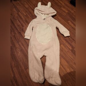 George Cream Fleece Kids Footie with Ears